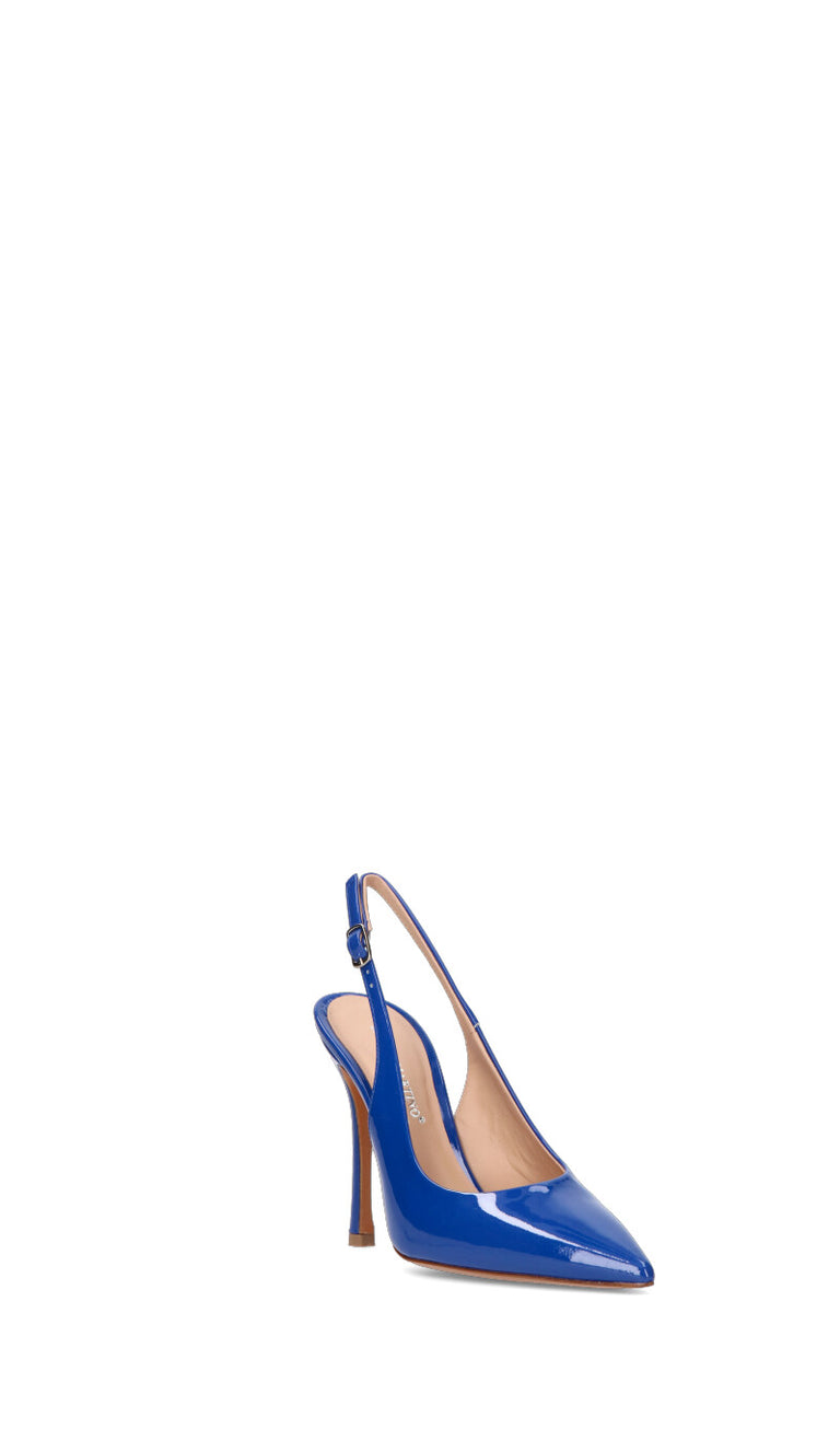 ENZO DI MARTINO Slingback donna blu in pelle