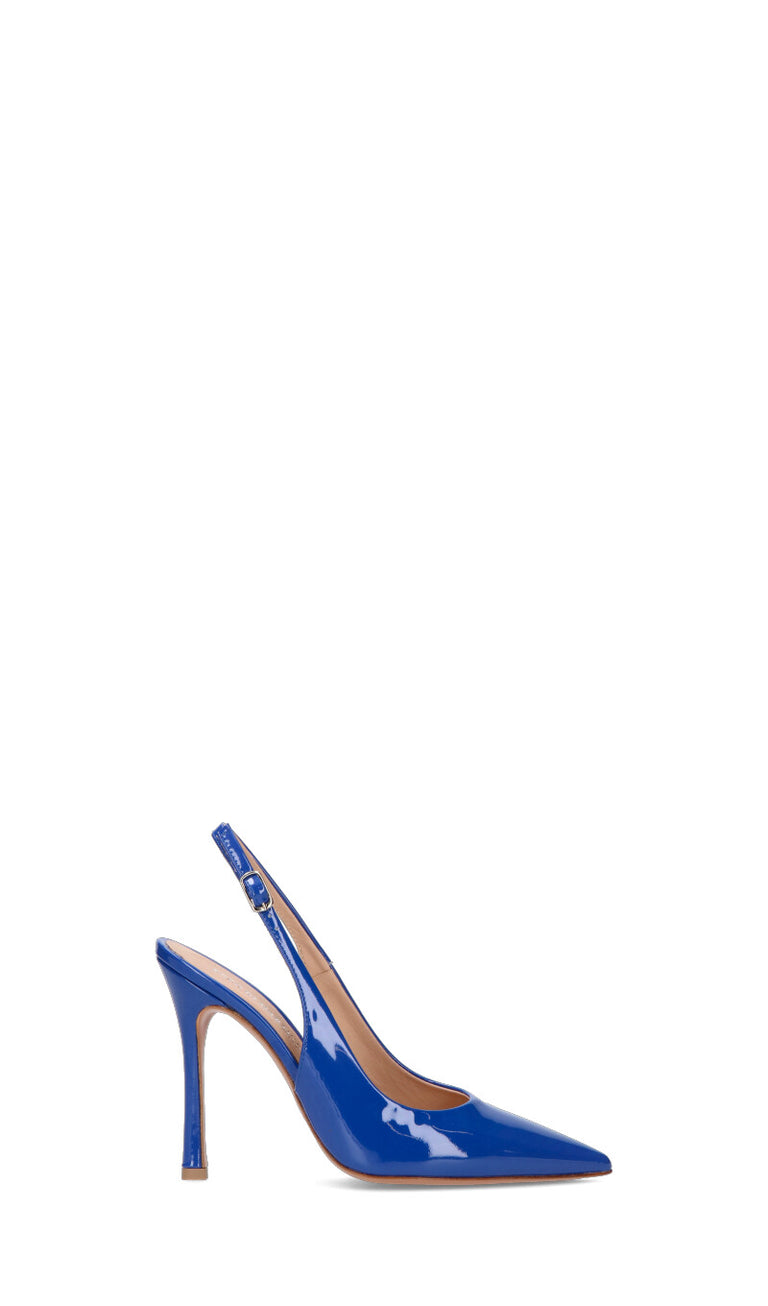 ENZO DI MARTINO Slingback donna blu in pelle