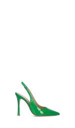 ENZO DI MARTINO Slingback donna verde in pelle