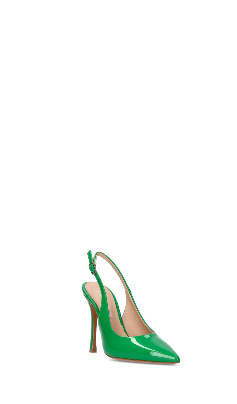 ENZO DI MARTINO Slingback donna verde in pelle