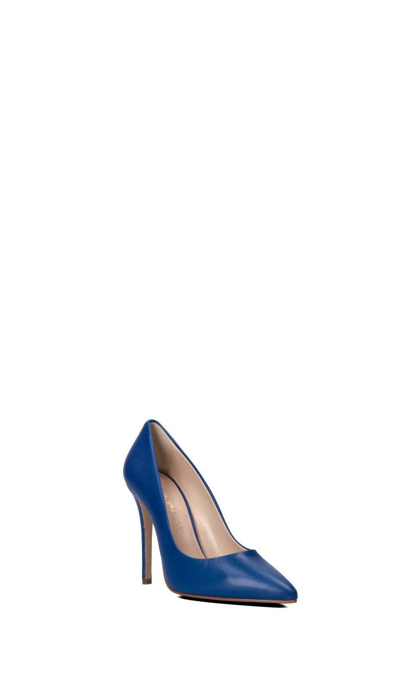 REBECCA VAN DIK Décolleté donna blu in pelle
