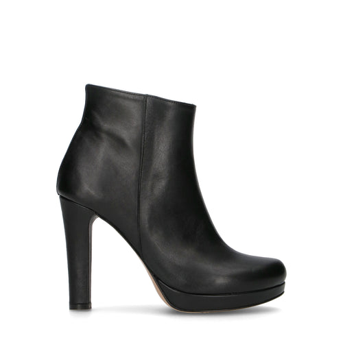RABARBARO Tronchetto donna nero in pelle