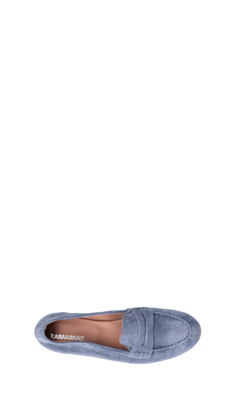 RABARBARO  Mocassino donna jeans in suede