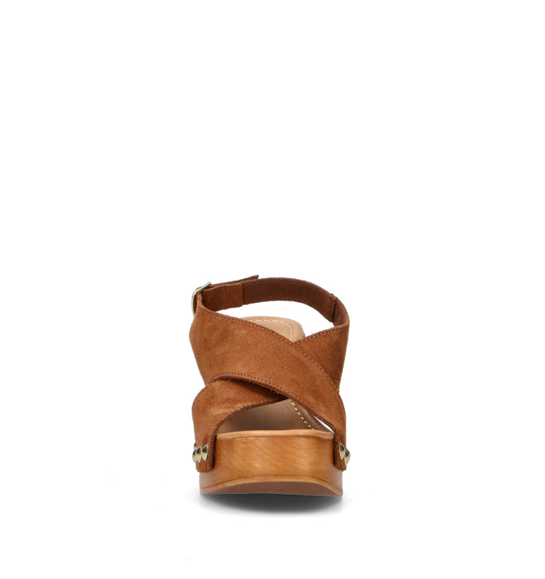 RABARBARO Sandalo donna cuoio in suede