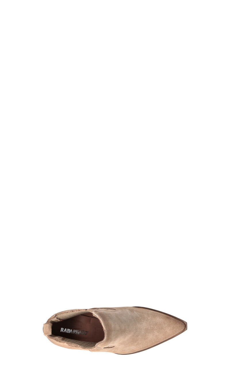 RABARBARO  Tronchetto donna taupe in suede