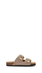 RABARBARO Ciabatta donna taupe in suede