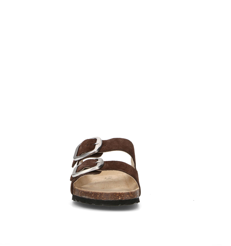 RABARBARO Ciabatta donna testa di moro in suede