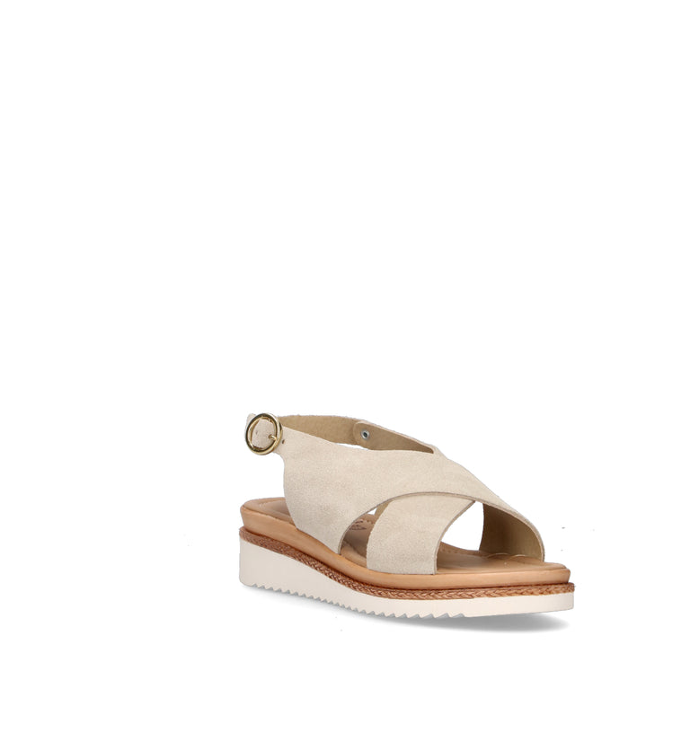 RABARBARO Sandalo donna grigio in suede