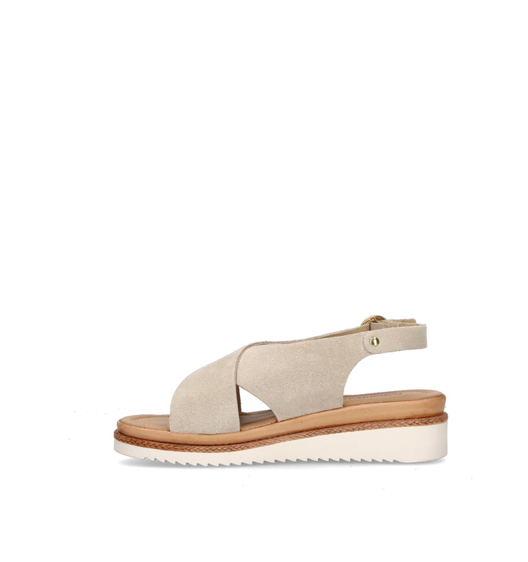 RABARBARO Sandalo donna grigio in suede