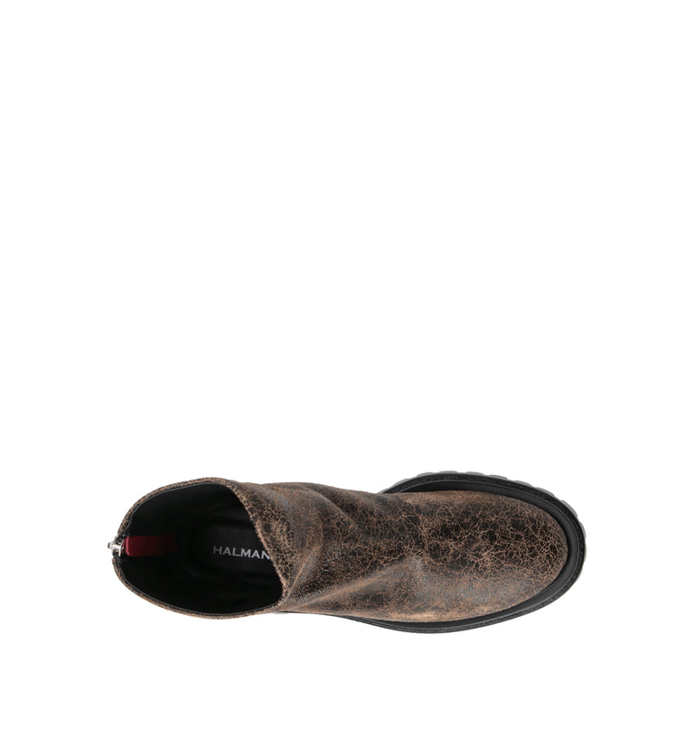 HALMANERA Tronchetto donna marrone in pelle