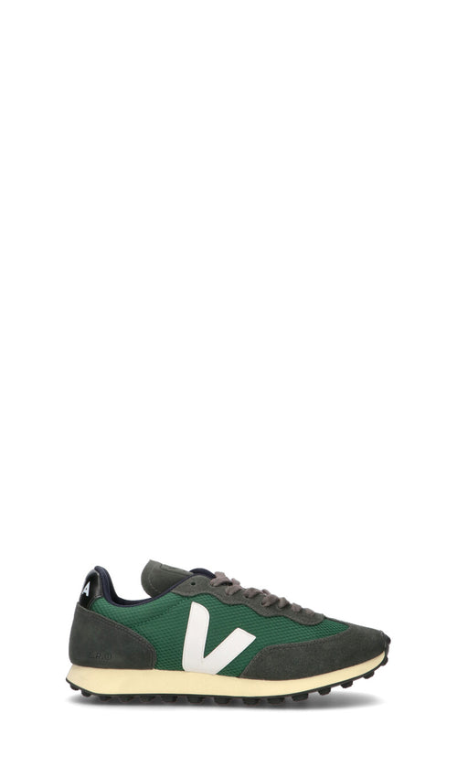 VEJA Sneaker uomo grigia/verde in pelle