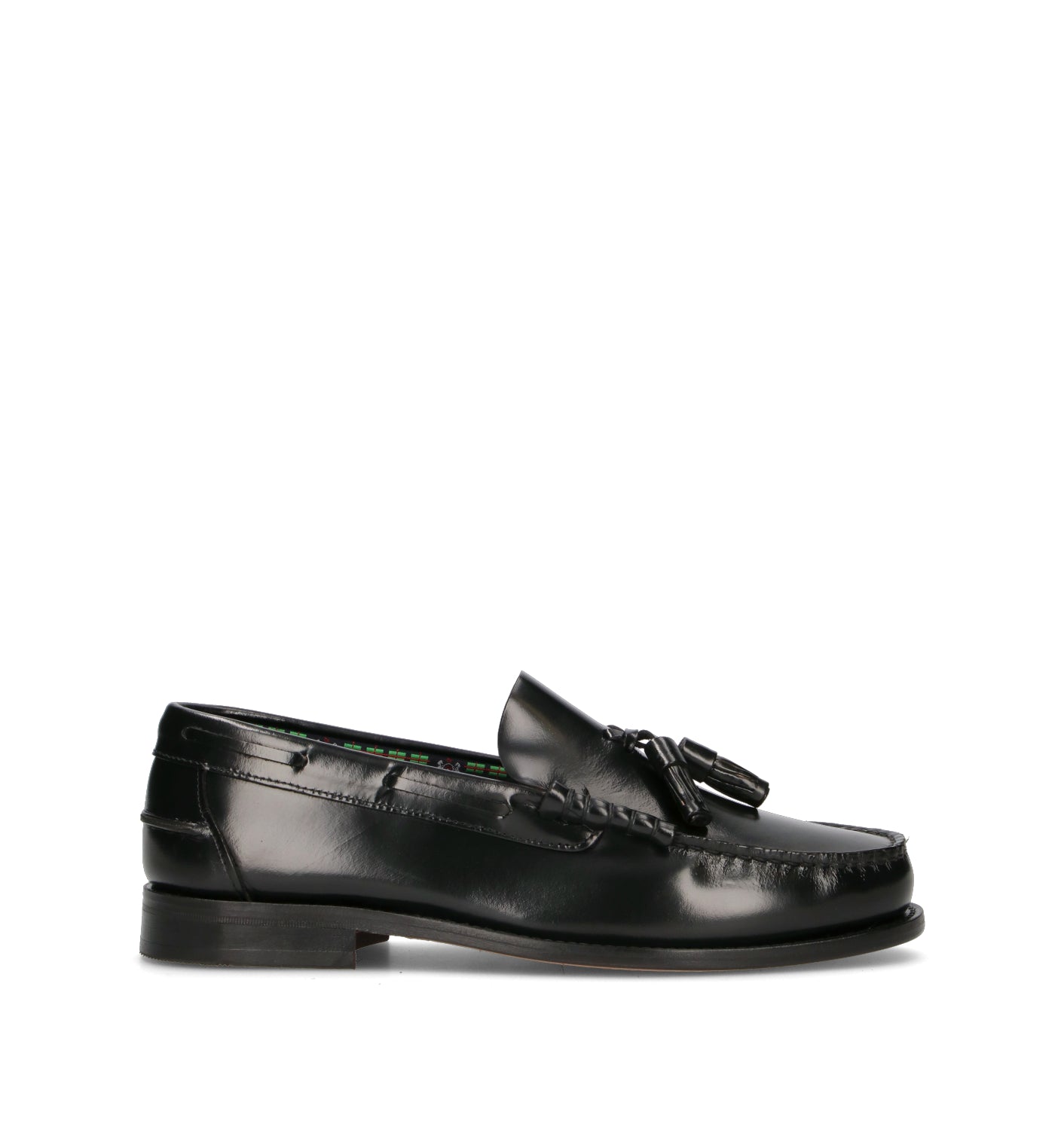 SAXONE Mocassino uomo nero in pelle