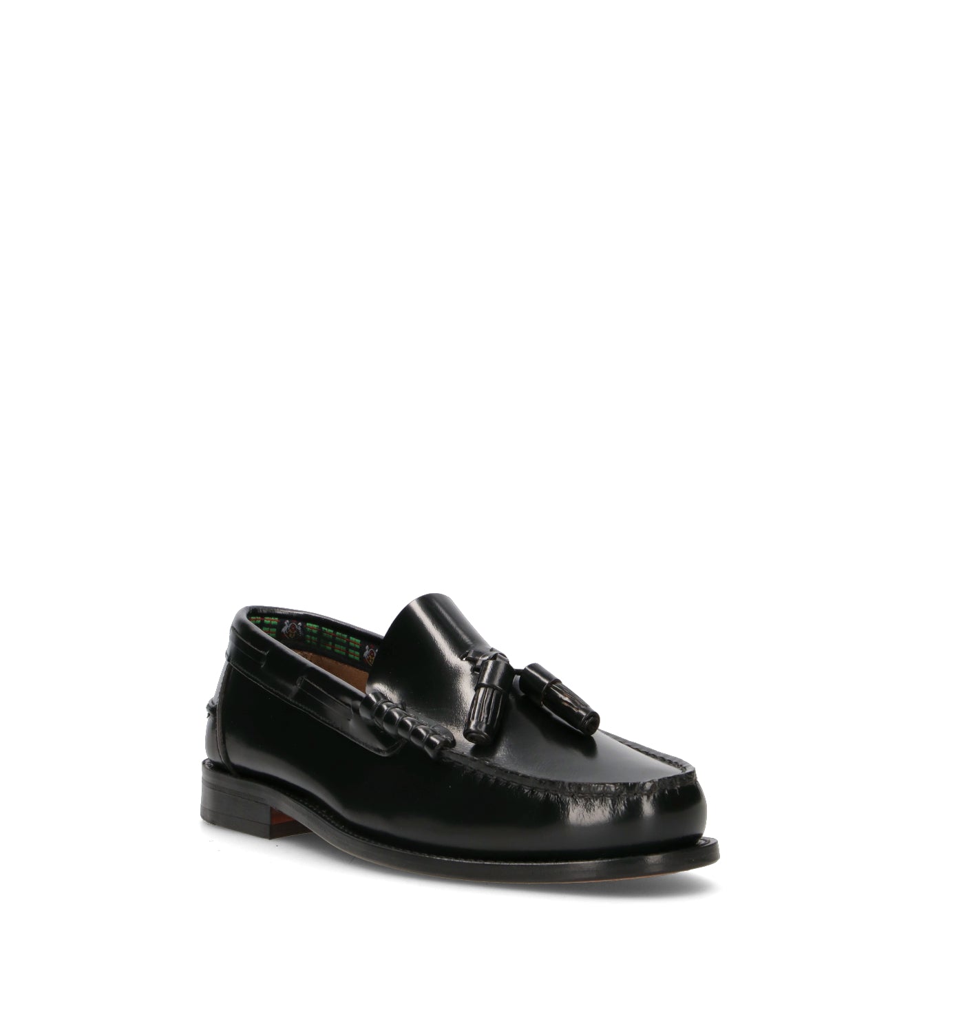 SAXONE Mocassino uomo nero in pelle