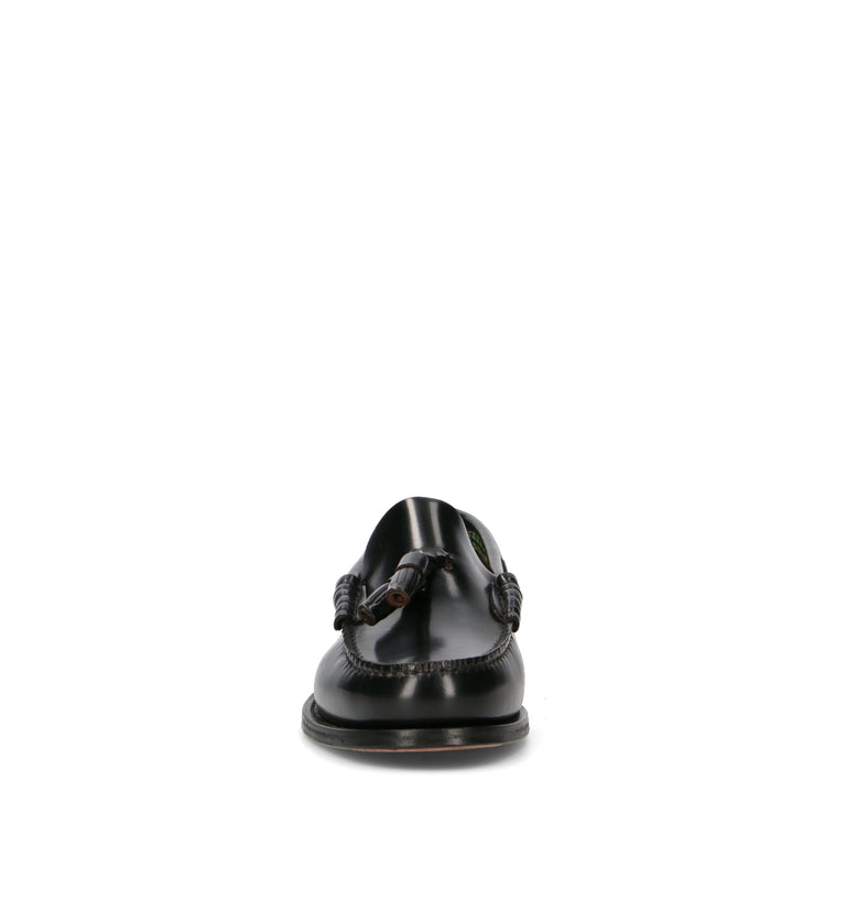 SAXONE Mocassino uomo nero in pelle