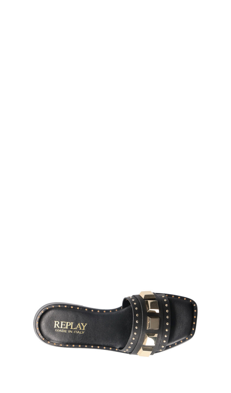 REPLAY Ciabatta donna nera