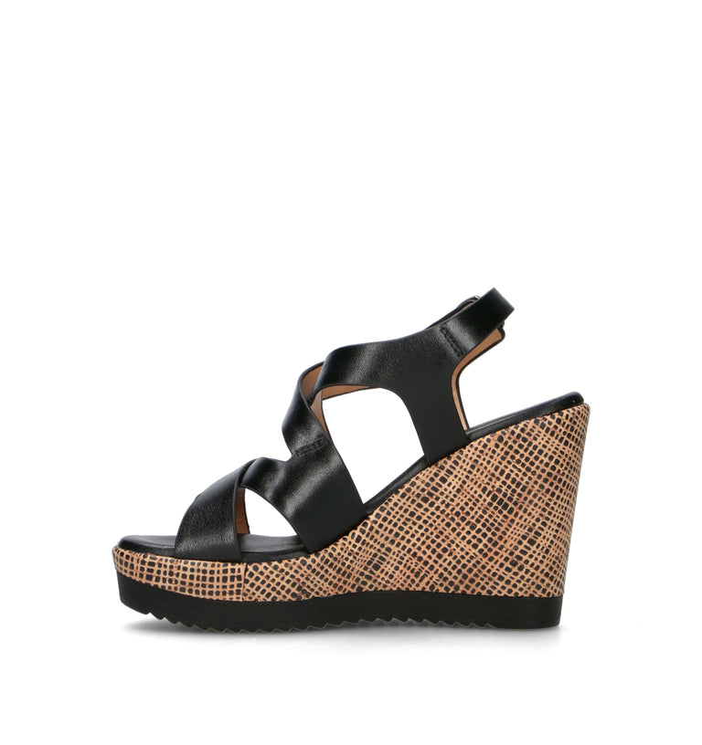 ROBERTA GINEPRI Sandalo donna nero in pelle