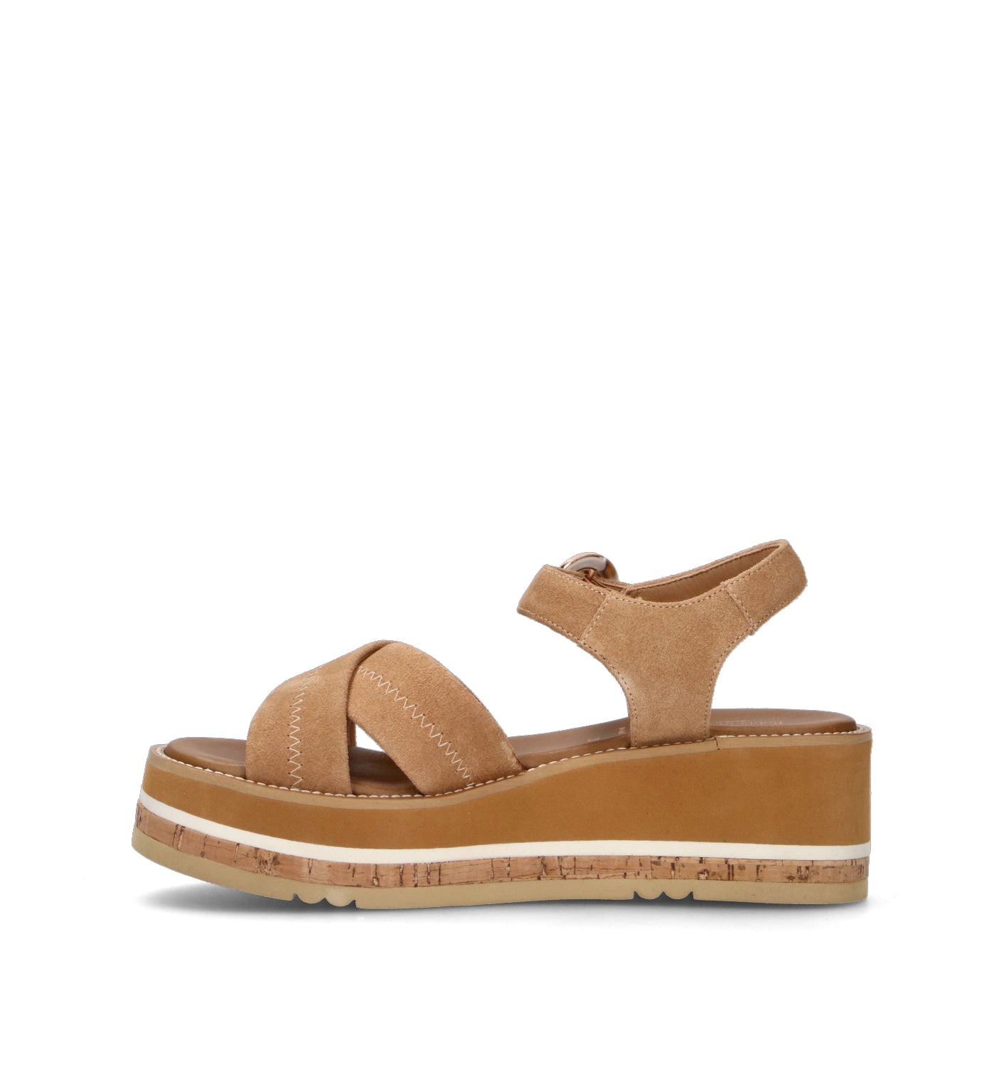ROBERTA GINEPRI Sandalo donna cammello in suede