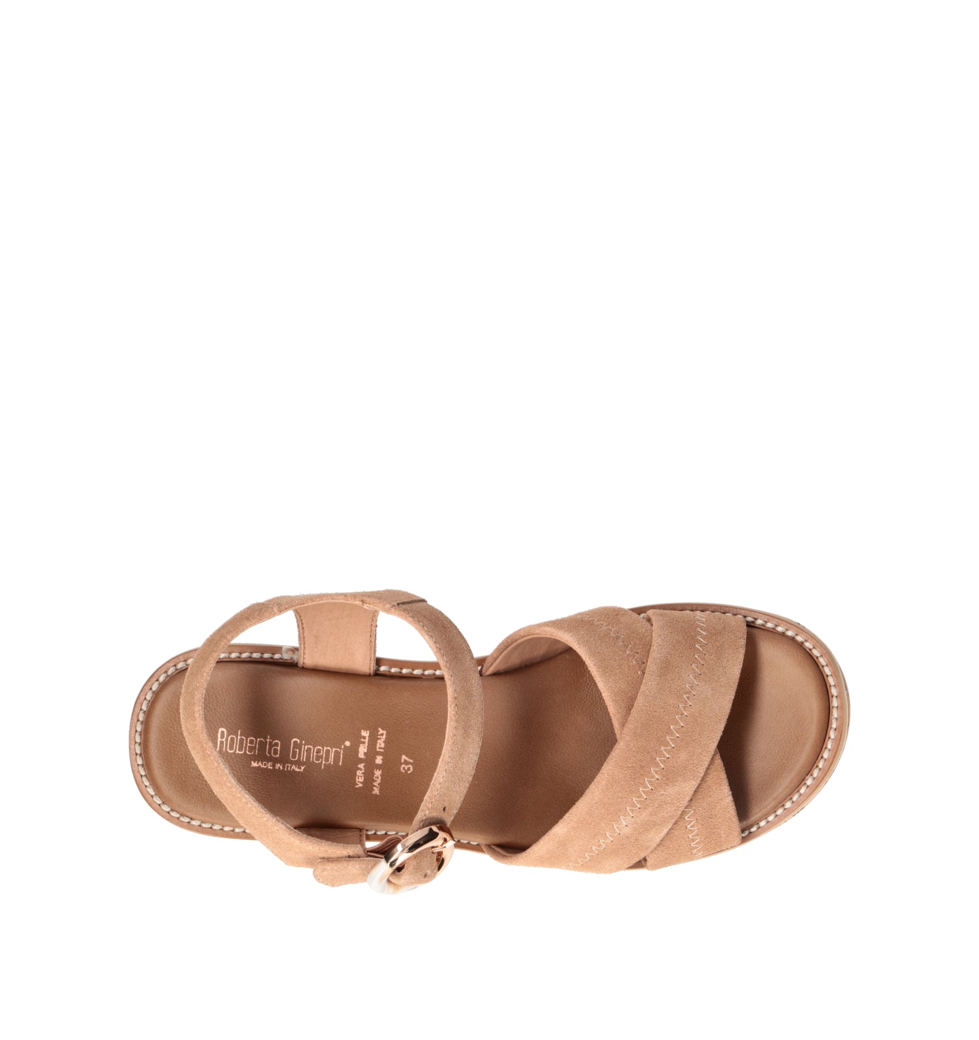 ROBERTA GINEPRI Sandalo donna cammello in suede