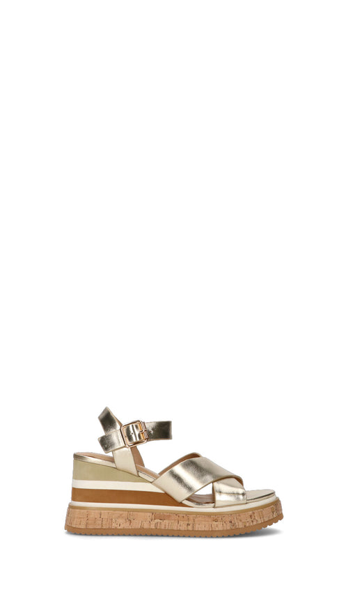 ROBERTA GINEPRI Sandalo donna platino in pelle