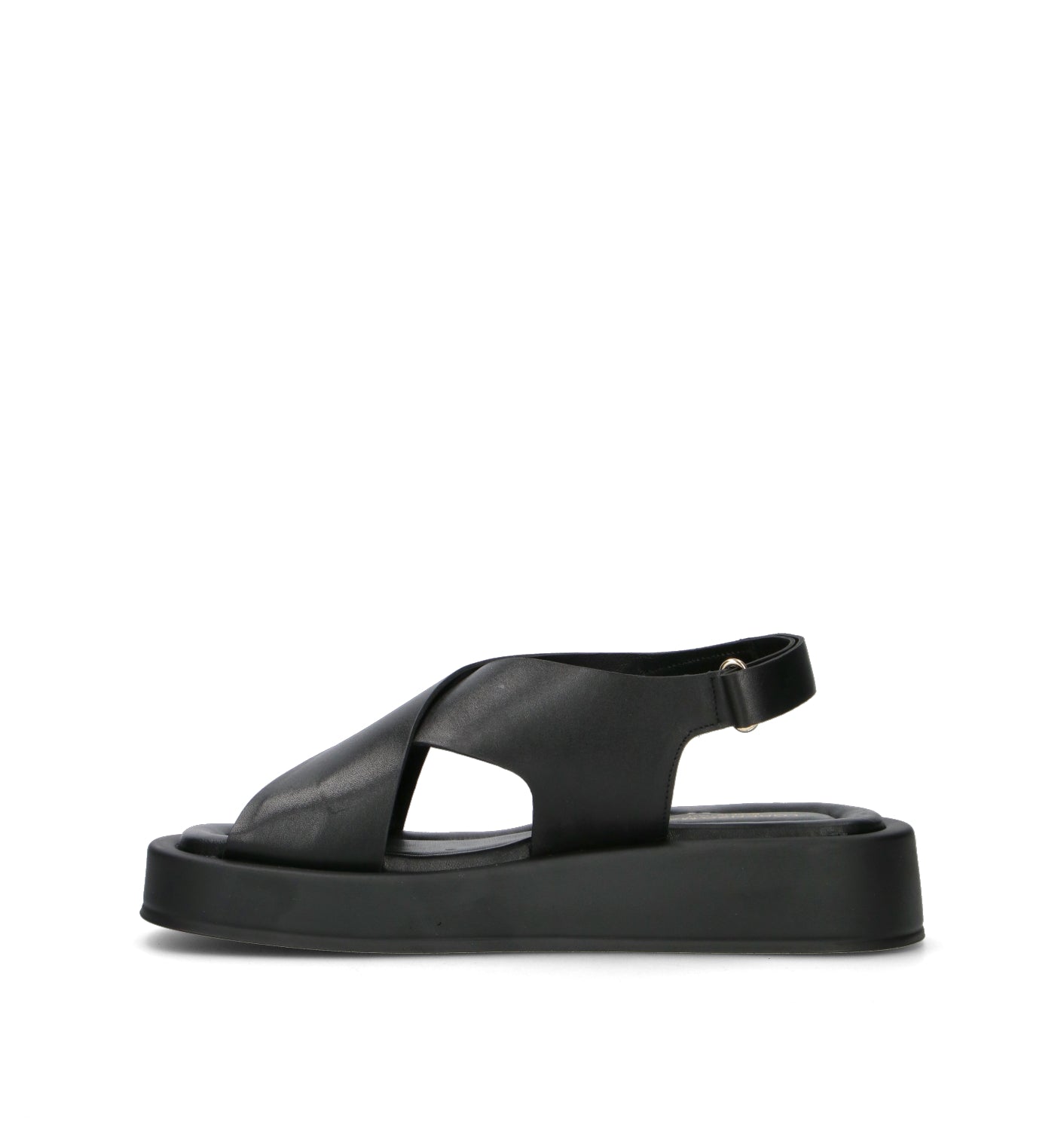 LORENZO MARI Sandalo donna nero in pelle