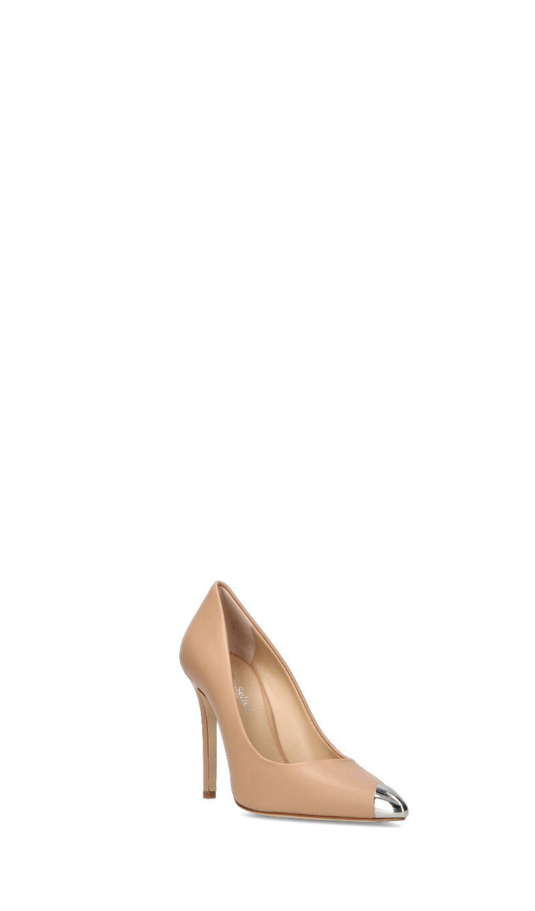 THE SELLER Decollete donna beige in pelle
