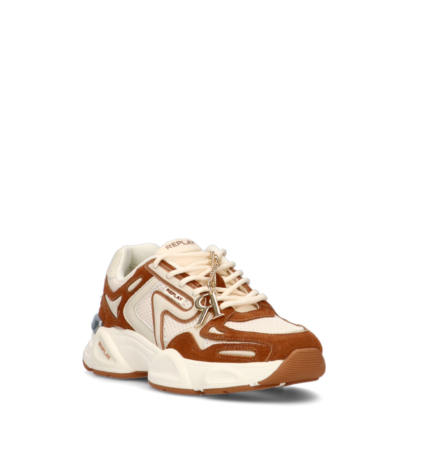 REPLAY Sneaker donna bianca/marrone