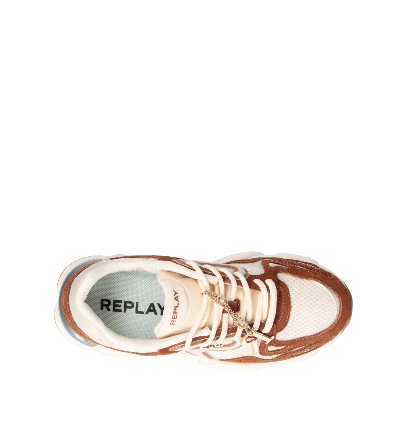 REPLAY Sneaker donna bianca/marrone