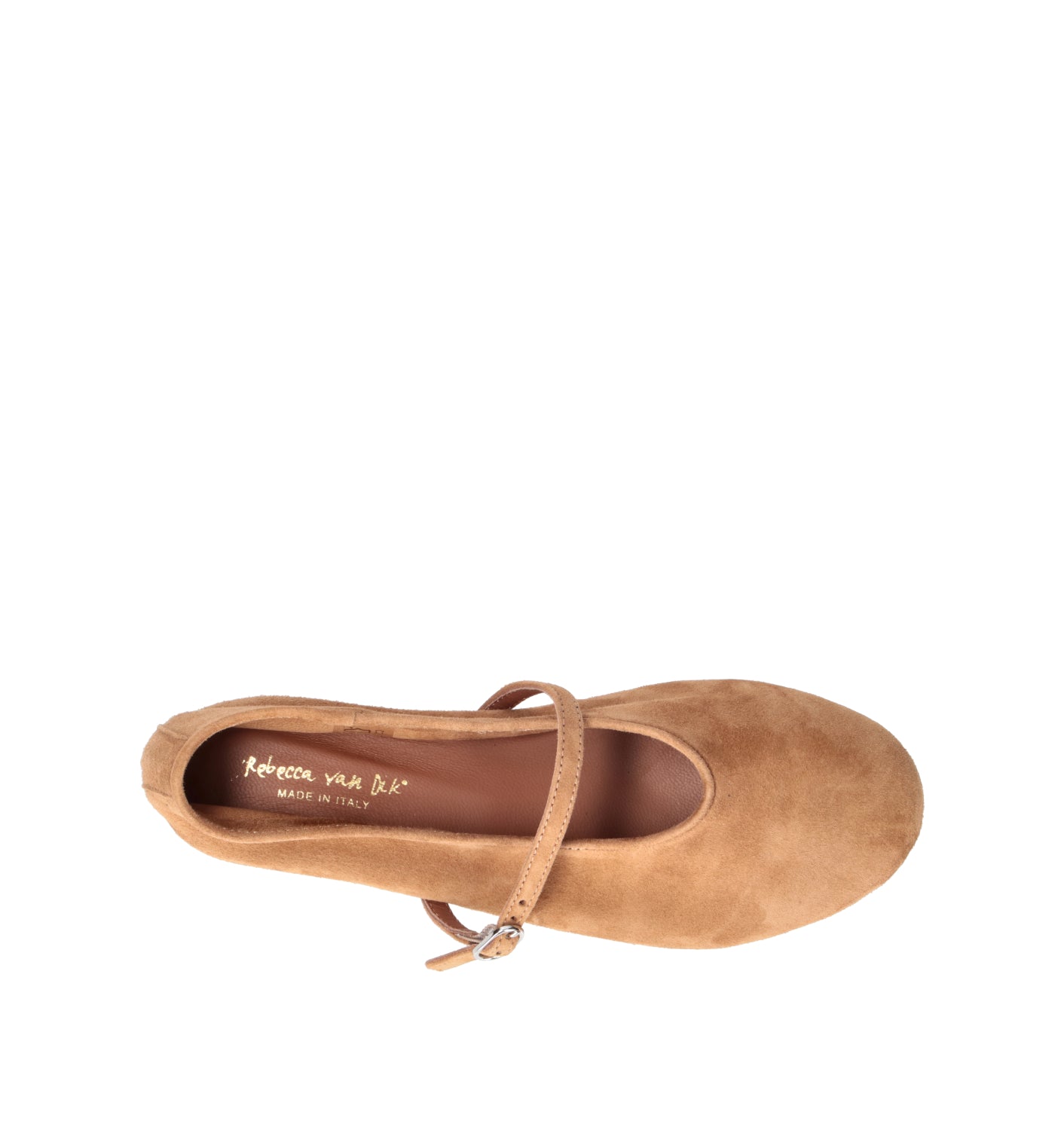 REBECCA VAN DIK Ballerina donna marrone in suede