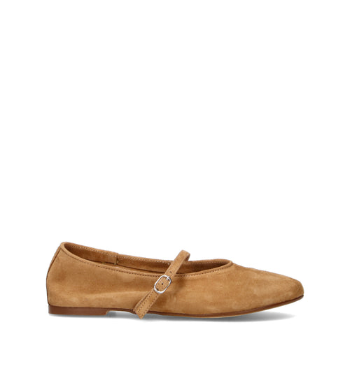 REBECCA VAN DIK Ballerina donna marrone in suede