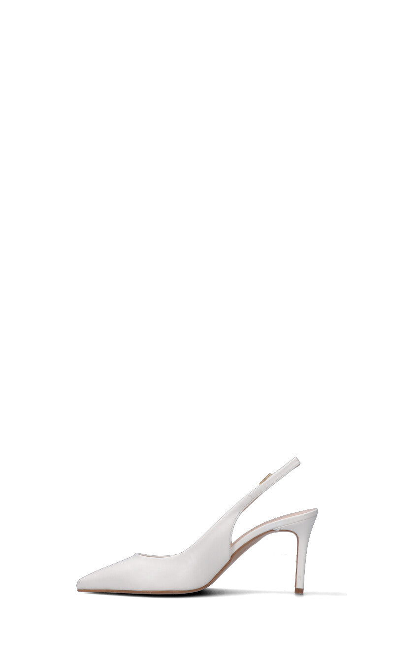 REBECCA VAN DIK Slingback donna bianca in pelle