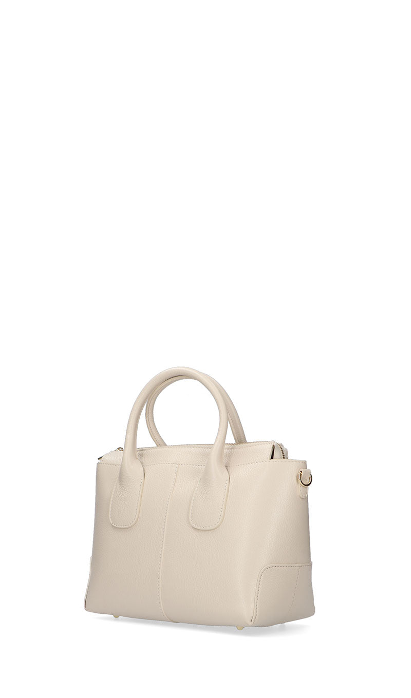 REBECCA VAN DIK Borsa donna beige in pelle