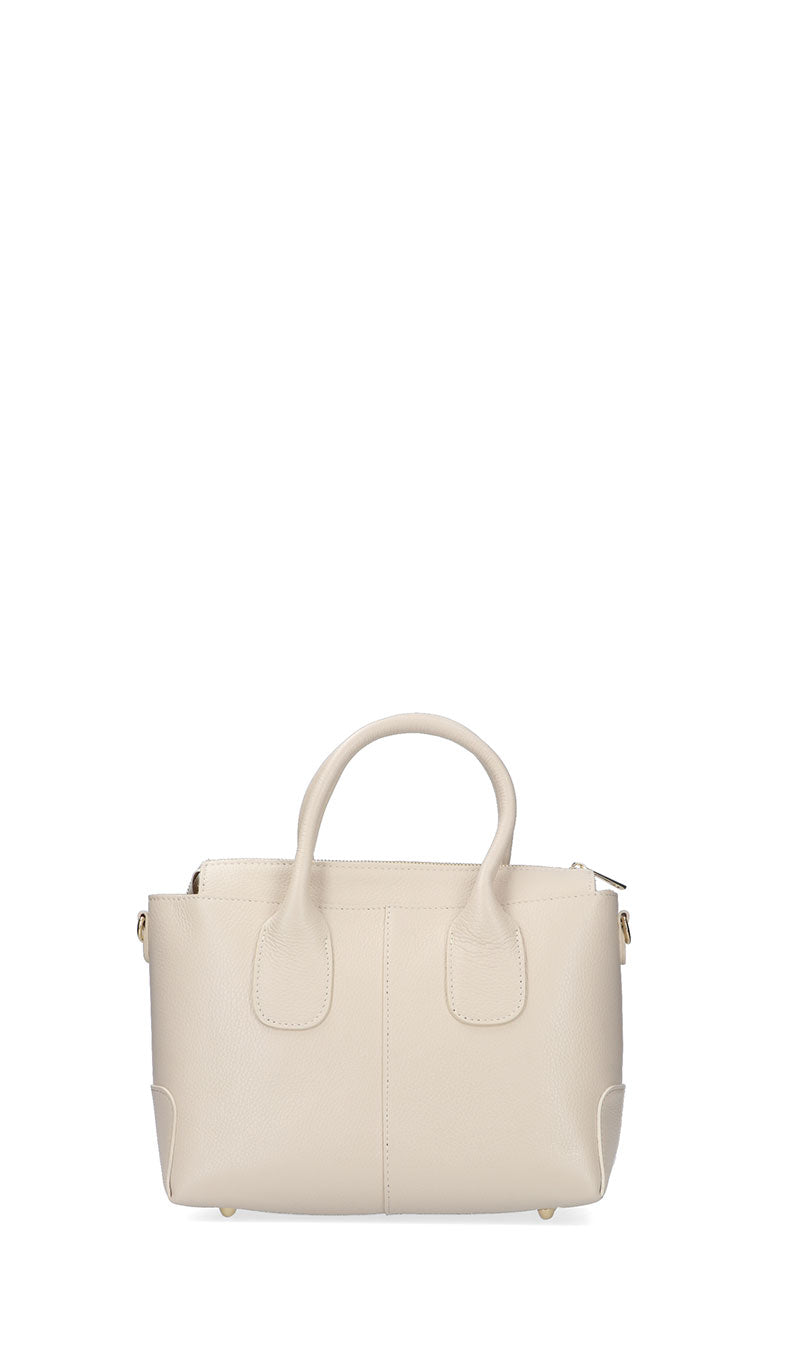 REBECCA VAN DIK Borsa donna beige in pelle