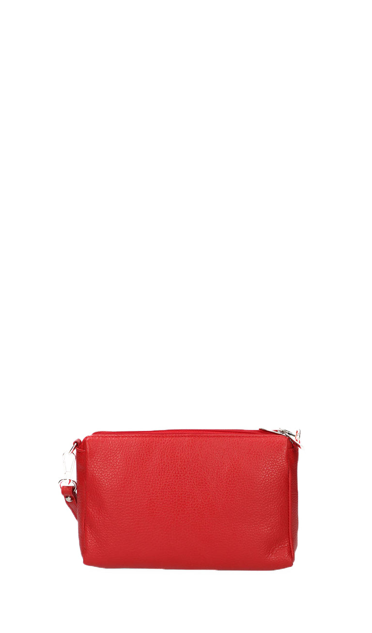 REBECCA VAN DIK Pochette donna rossa in pelle
