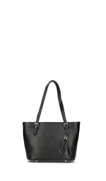 REBECCA VAN DICK Borsa donna nera con frange