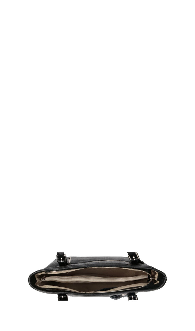 REBECCA VAN DICK Borsa donna nera con frange