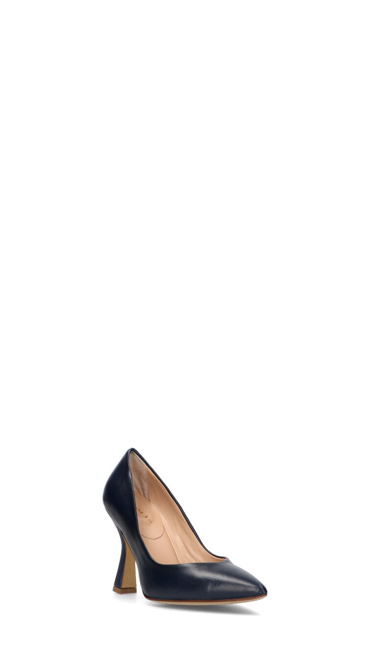 REBECCA VAN DIK Décolleté donna blu in pelle
