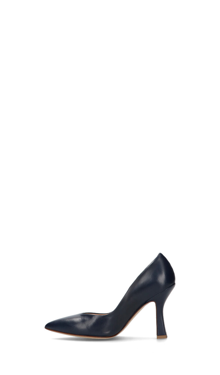 REBECCA VAN DIK Décolleté donna blu in pelle