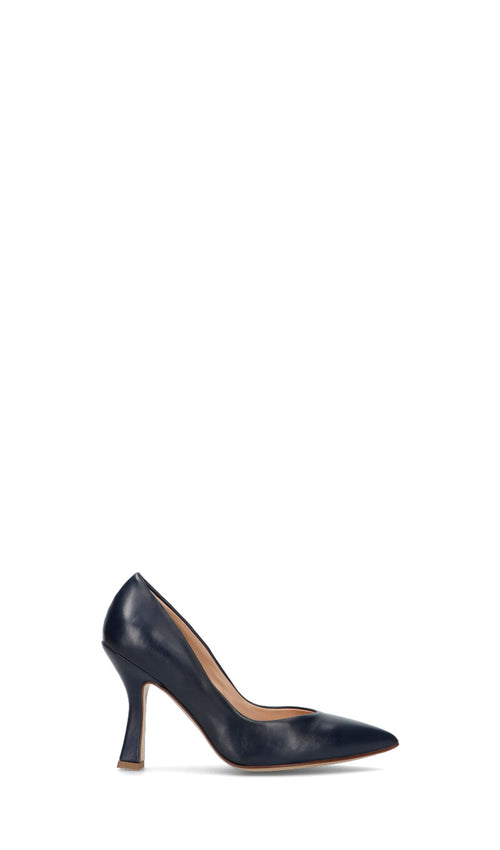 REBECCA VAN DIK Décolleté donna blu in pelle