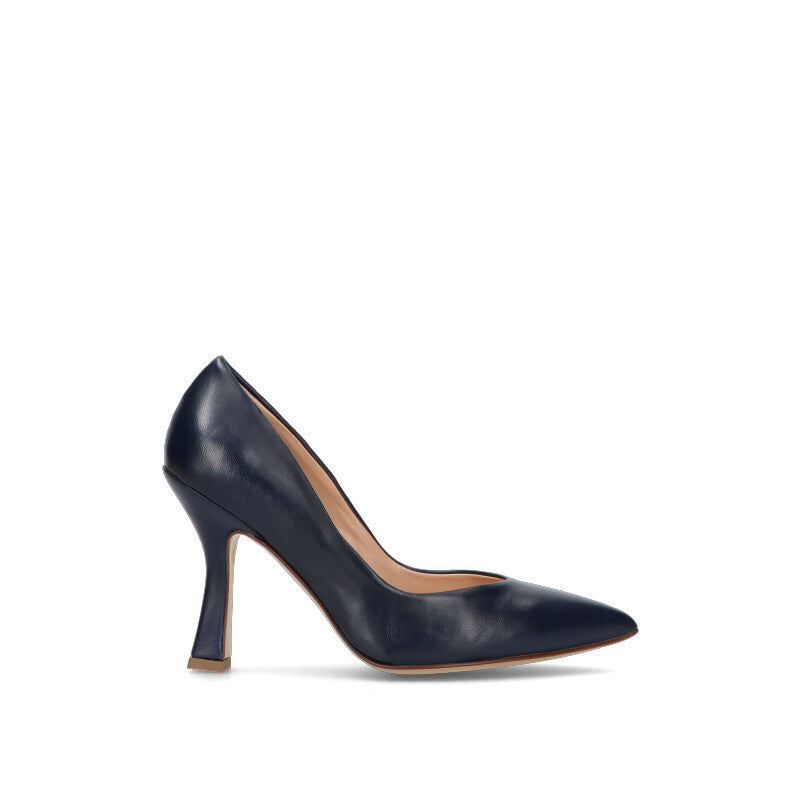 REBECCA VAN DIK Décolleté donna blu in pelle