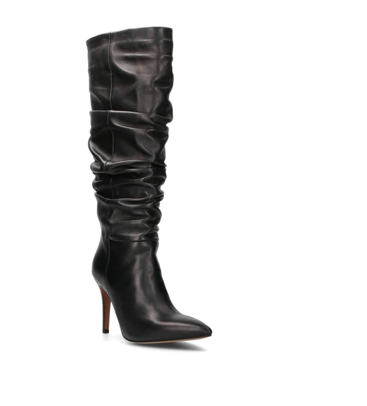 REBECCA VAN DIK Stivale donna nero in pelle.