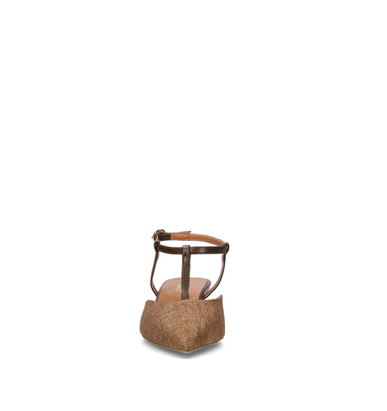 REBECCA VAN DIK Slingback donna marrone