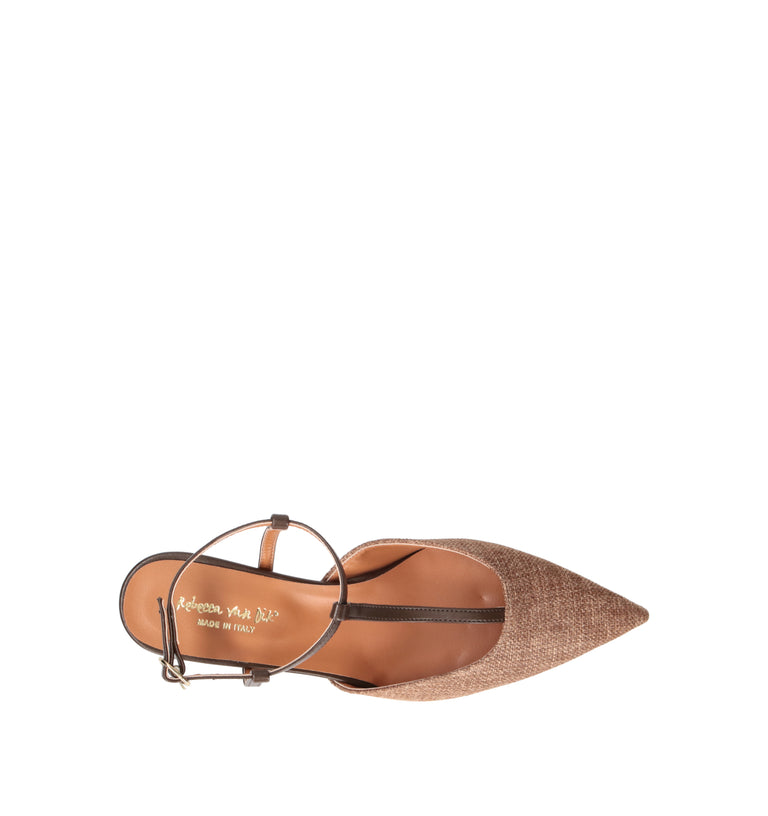 REBECCA VAN DIK Slingback donna marrone