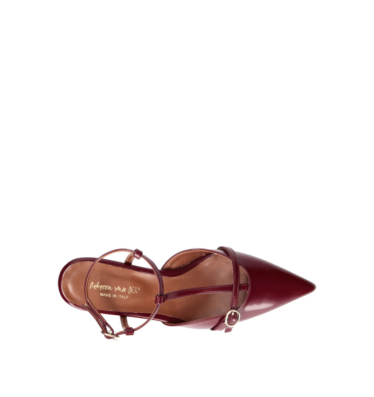 REBECCA VAN DIK Slingback donna bordeaux