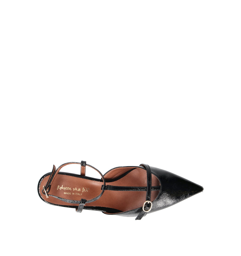 REBECCA VAN DIK Slingback donna nera