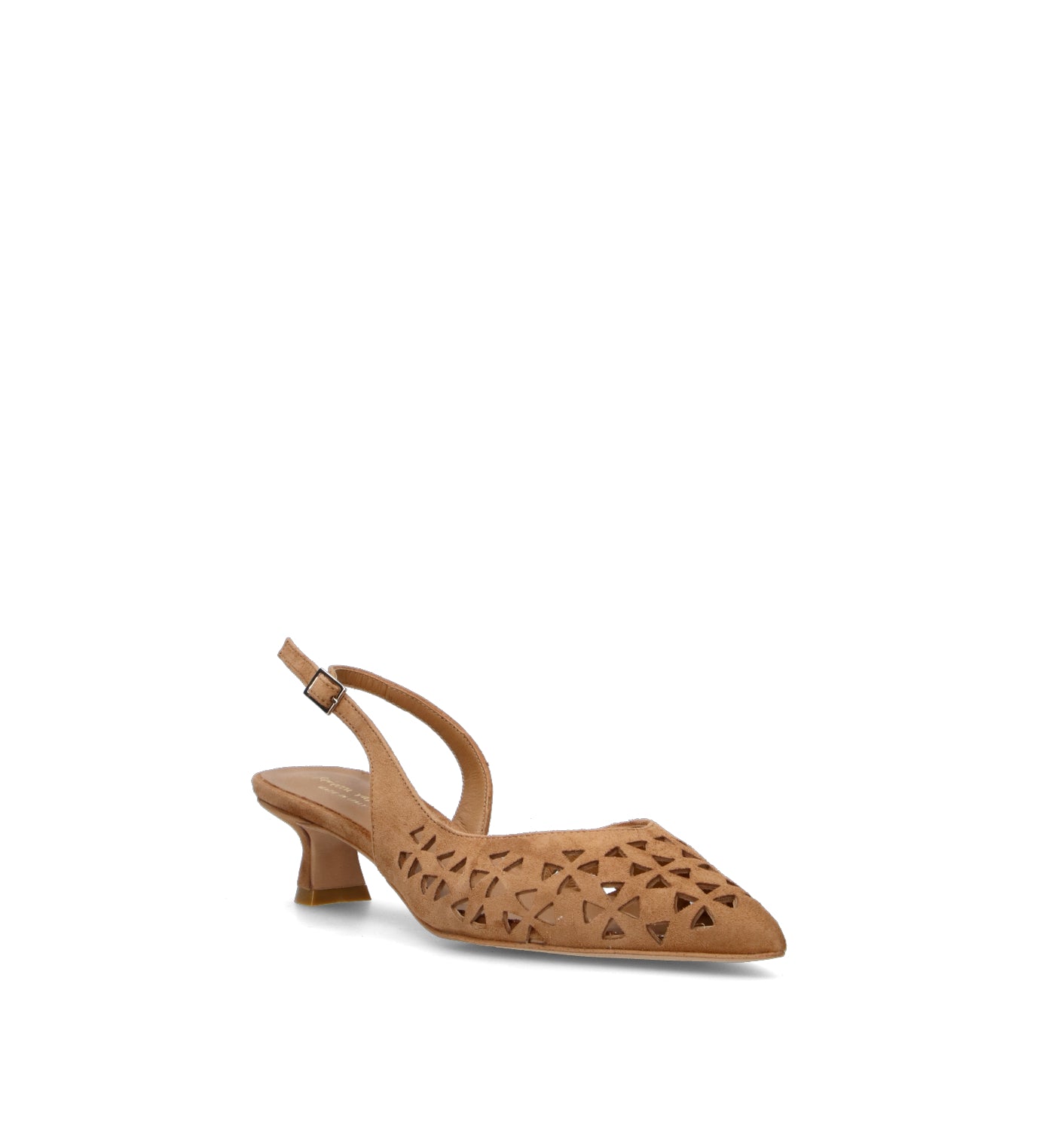 REBECCA VAN DIK Slingback donna marrone in suede