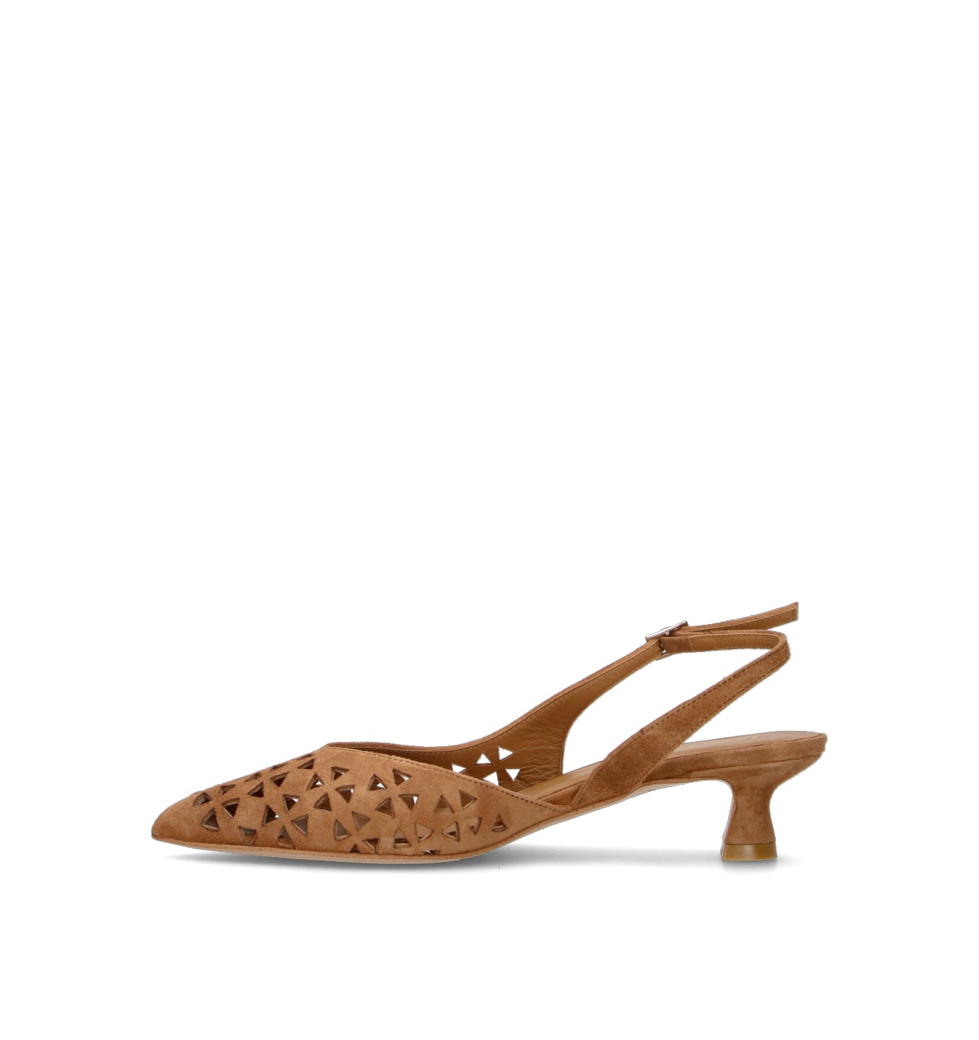 REBECCA VAN DIK Slingback donna marrone in suede