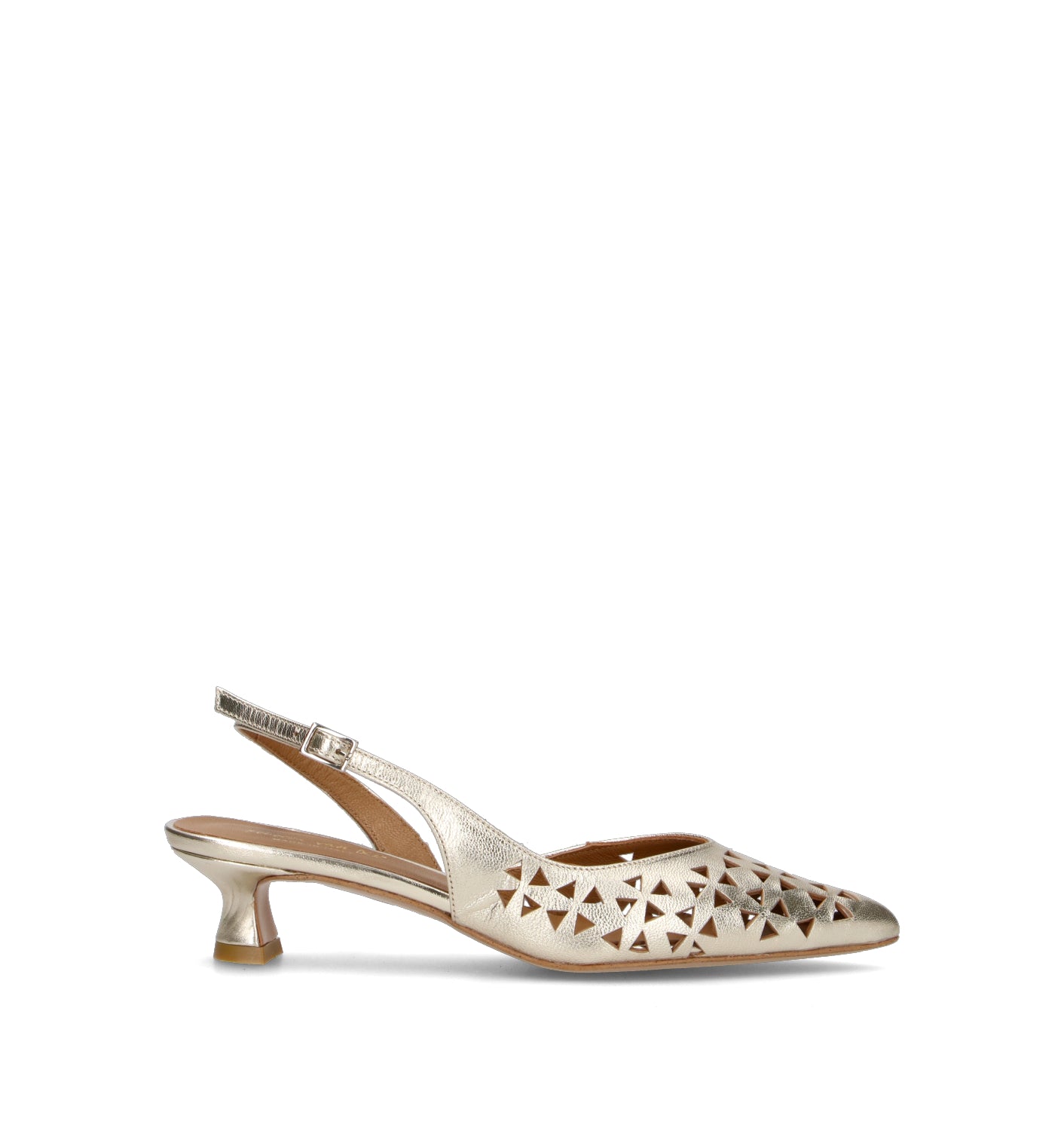 REBECCA VAN DIK Slingback donna platino in pelle