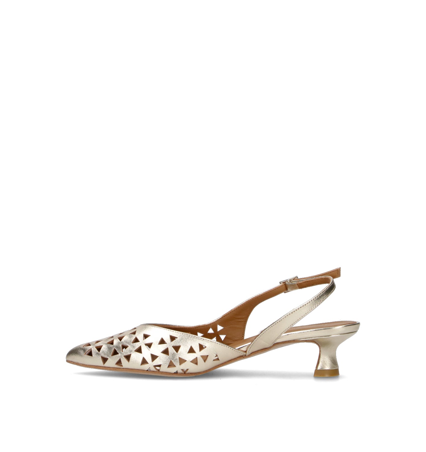 REBECCA VAN DIK Slingback donna platino in pelle