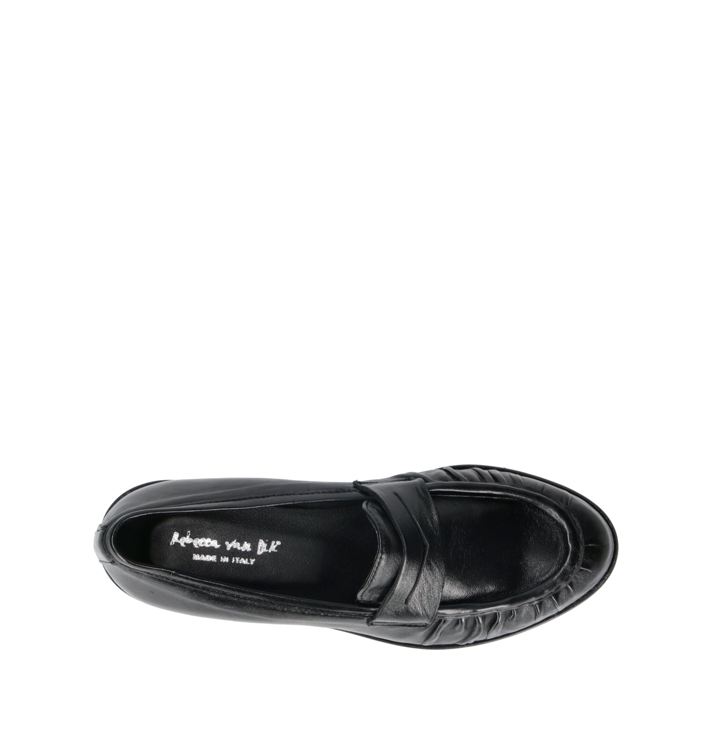 REBECCA VAN DIK Mocassino donna nero in pelle