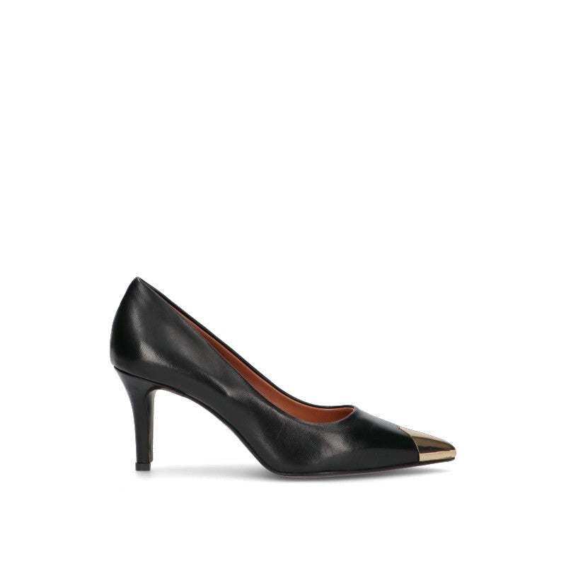 REBECCA VAN DIK Décolleté donna nera in pelle